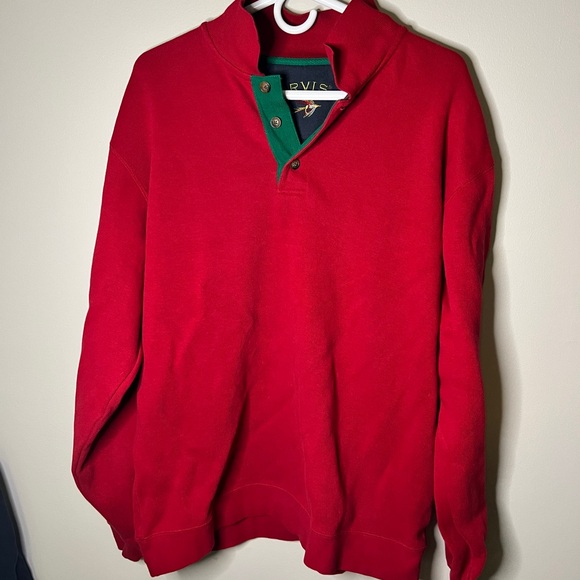 Vintage Orvis Men's Red Sweater (L) - Picture 1 of 6